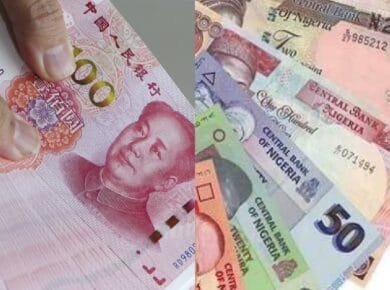 Price of Yuan to Naira in the Black Market